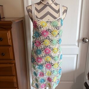 NWOT No Boundaries Crochet Swim Cover Up Dress Size Large